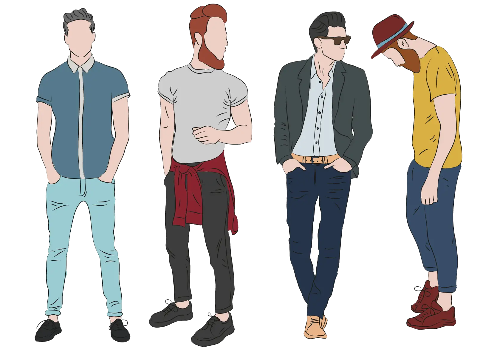Stylish Men in Trendy Outfits