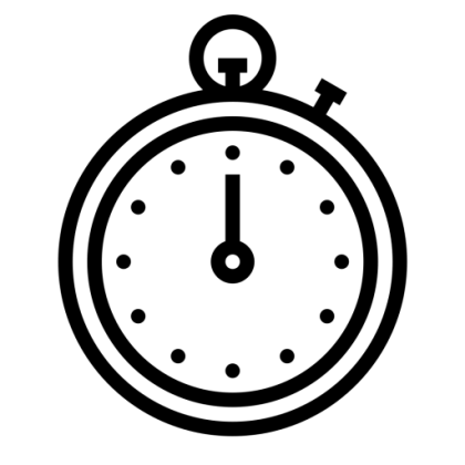 Minimalist Black Stopwatch Outline Illustration