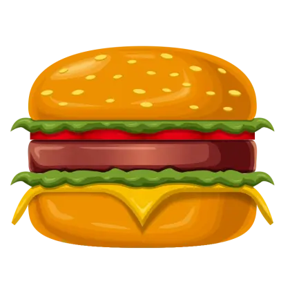 Colorful Cheeseburger Illustration