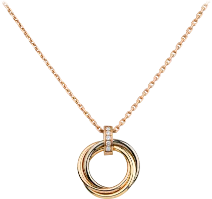 Elegant Gold Necklace with Interlocked Rings