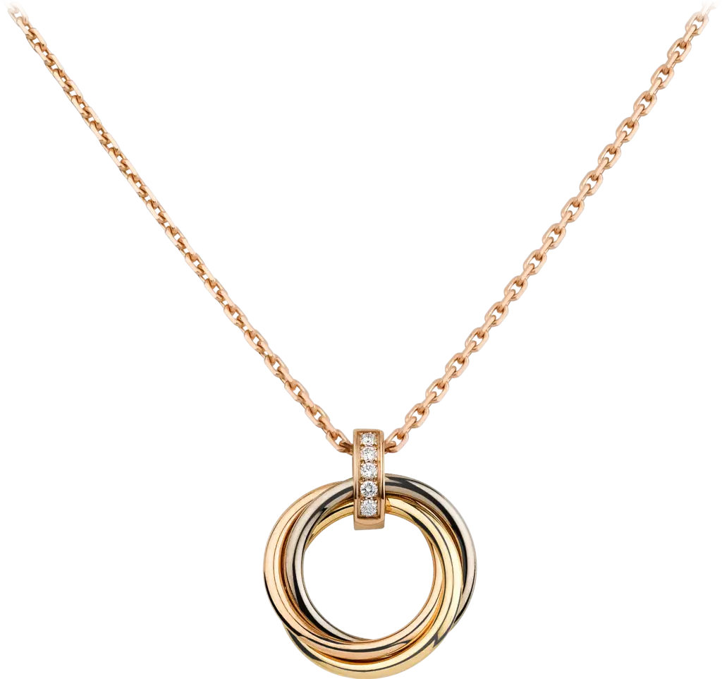 Elegant Gold Necklace with Interlocked Rings