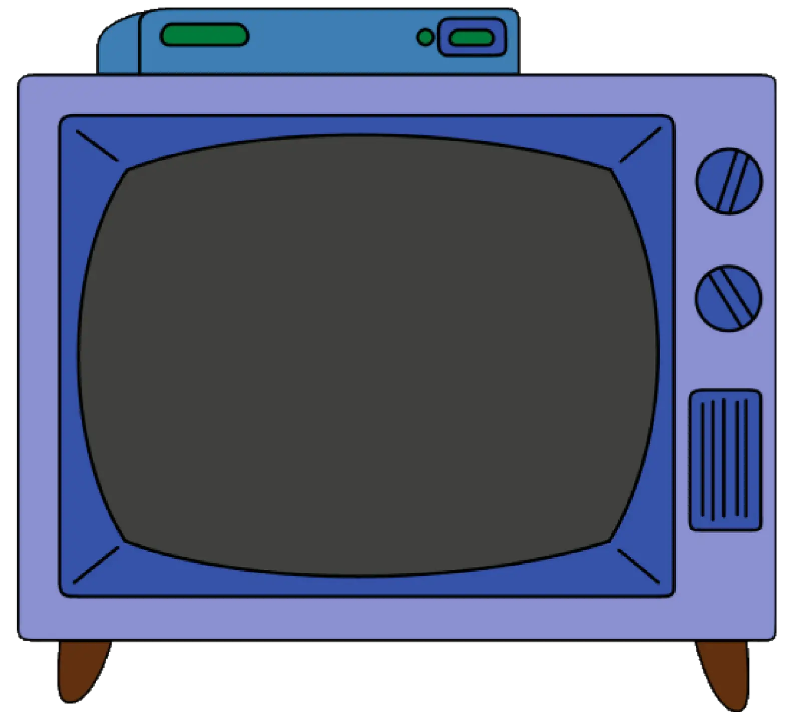 Vintage Television with Set-top Box