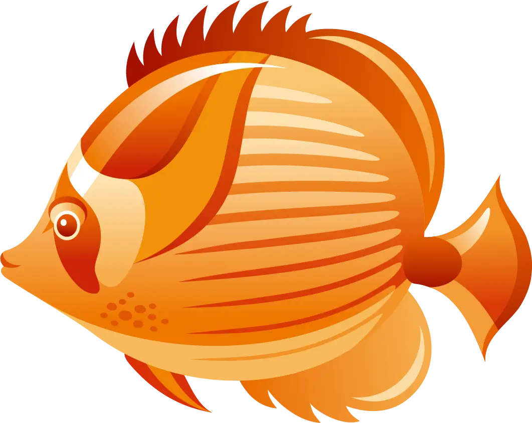 Cartoon Orange Fish Illustration