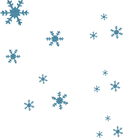 Blue Snowflakes for Winter Season