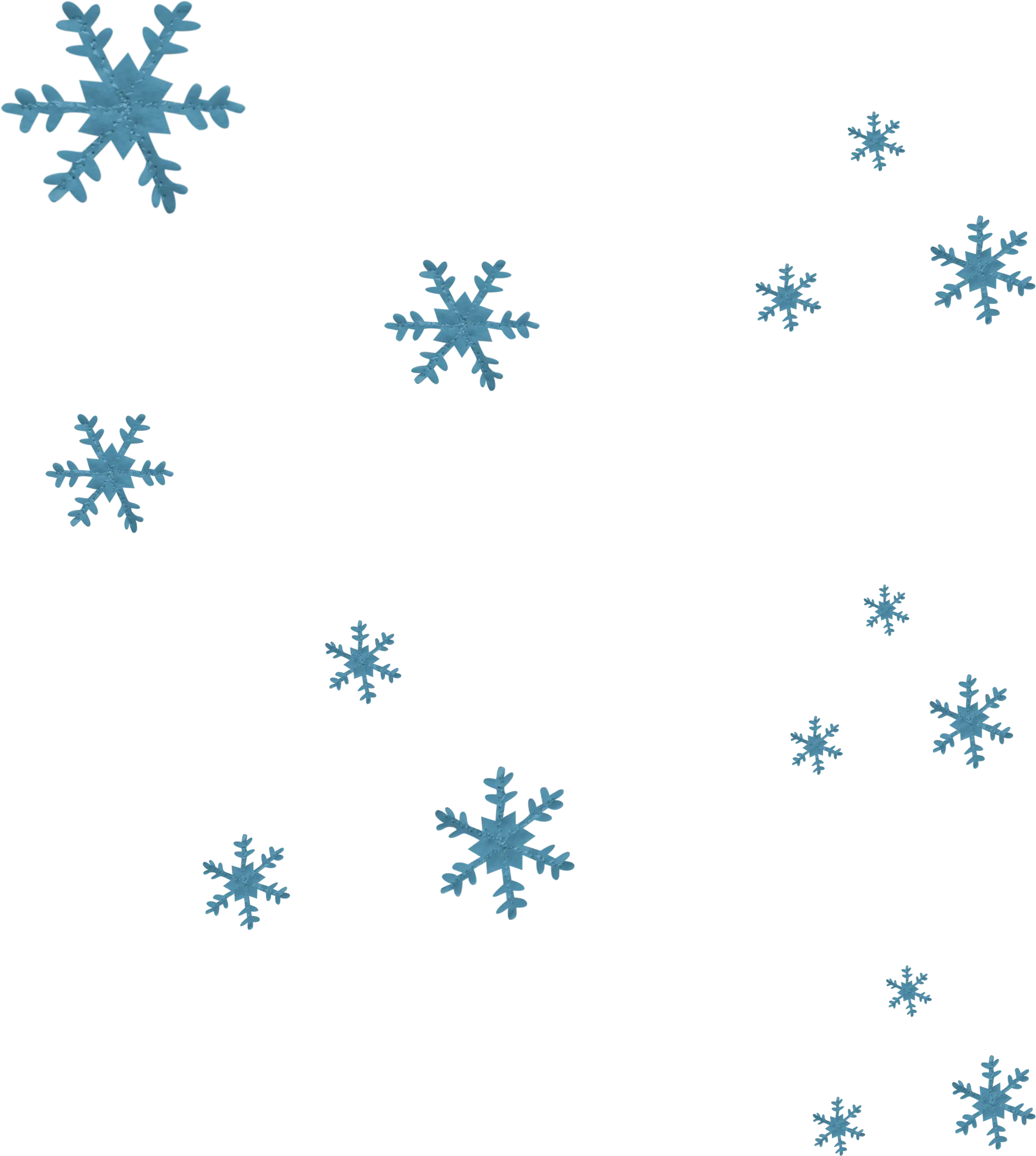 Blue Snowflakes for Winter Season