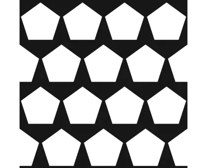 Black Pentagon Shapes Pattern