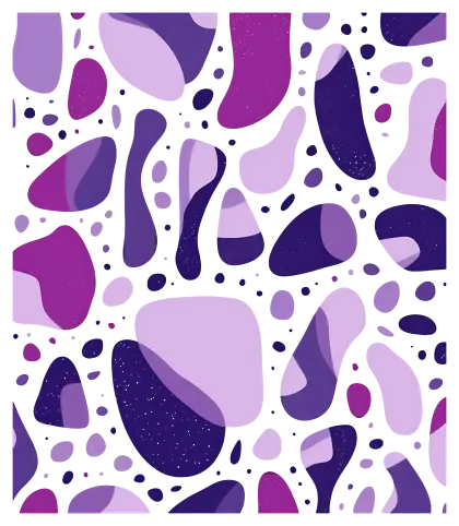Purple and Lavender Organic Shapes Pattern