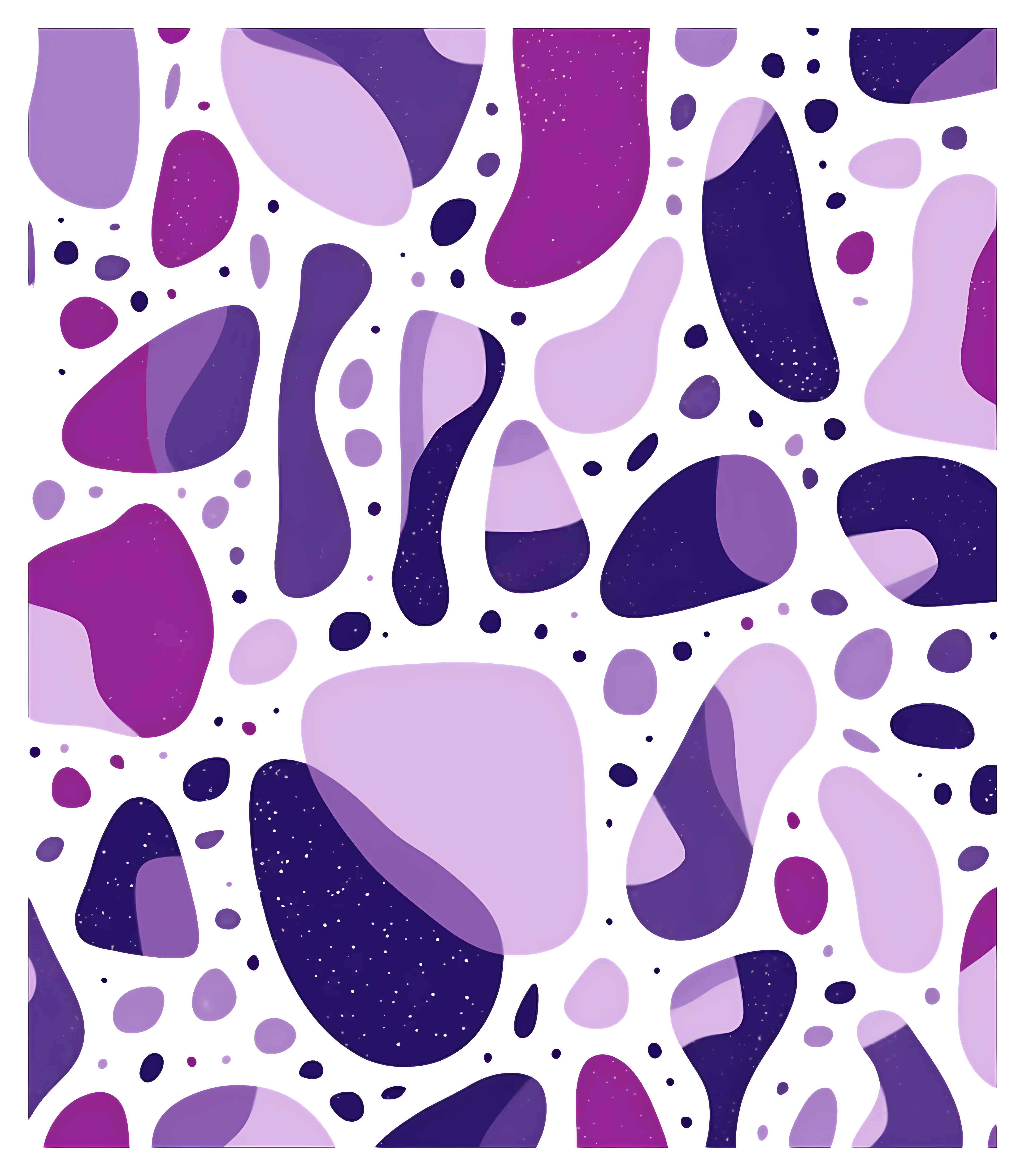 Purple and Lavender Organic Shapes Pattern