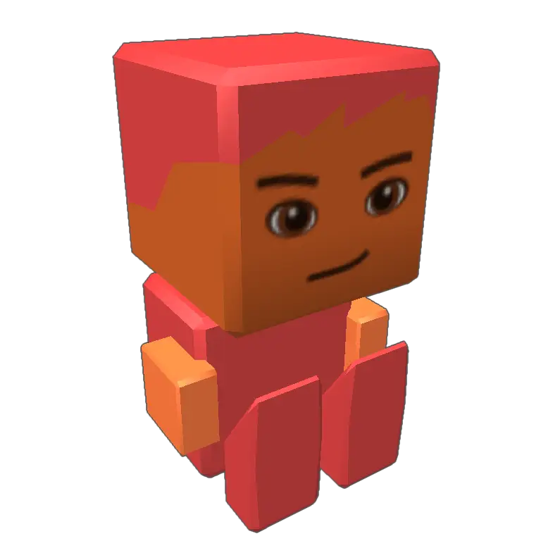 Red Block Character Toy