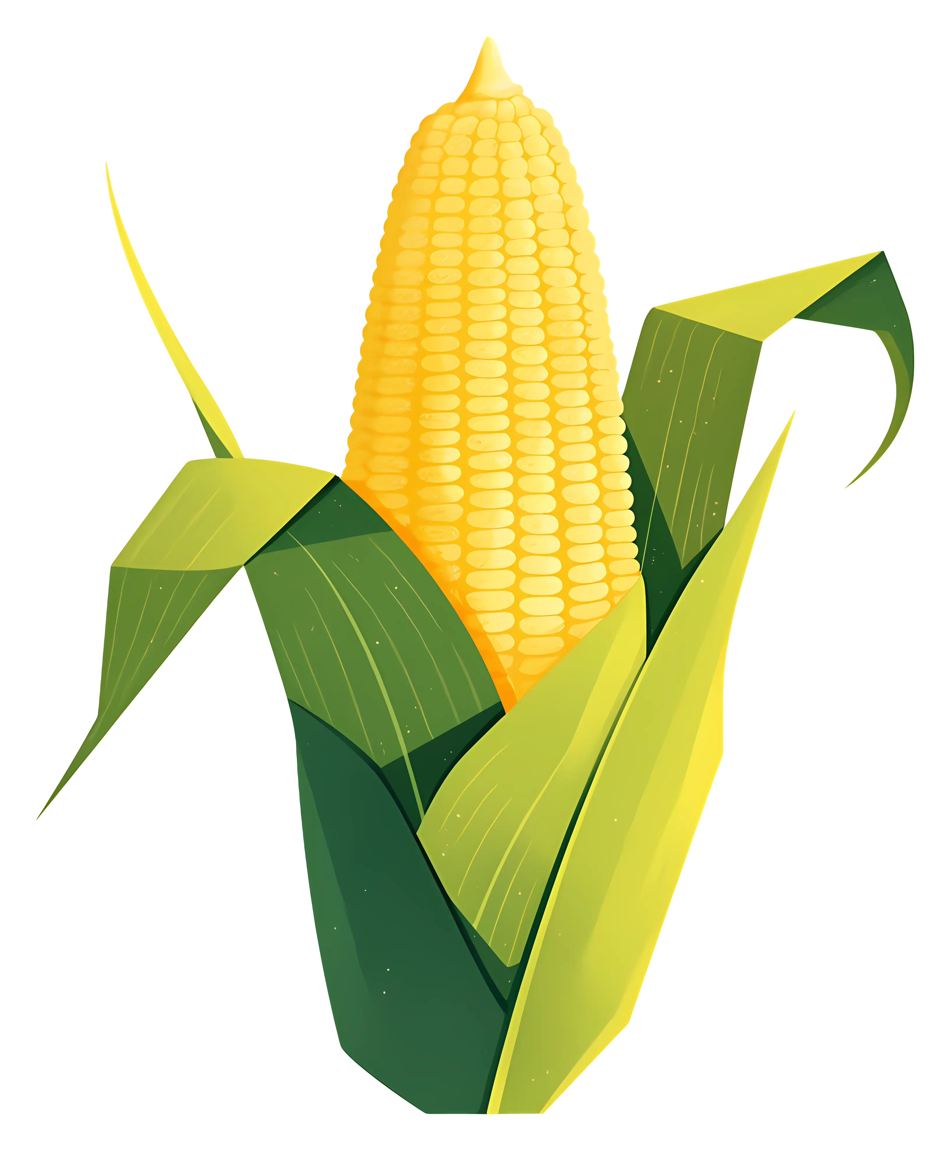 Corn Cob with Green Husk