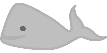 Gray Whale Cartoon Icon