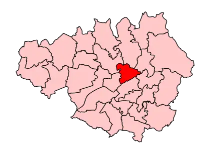Map with Highlighted Region in Red