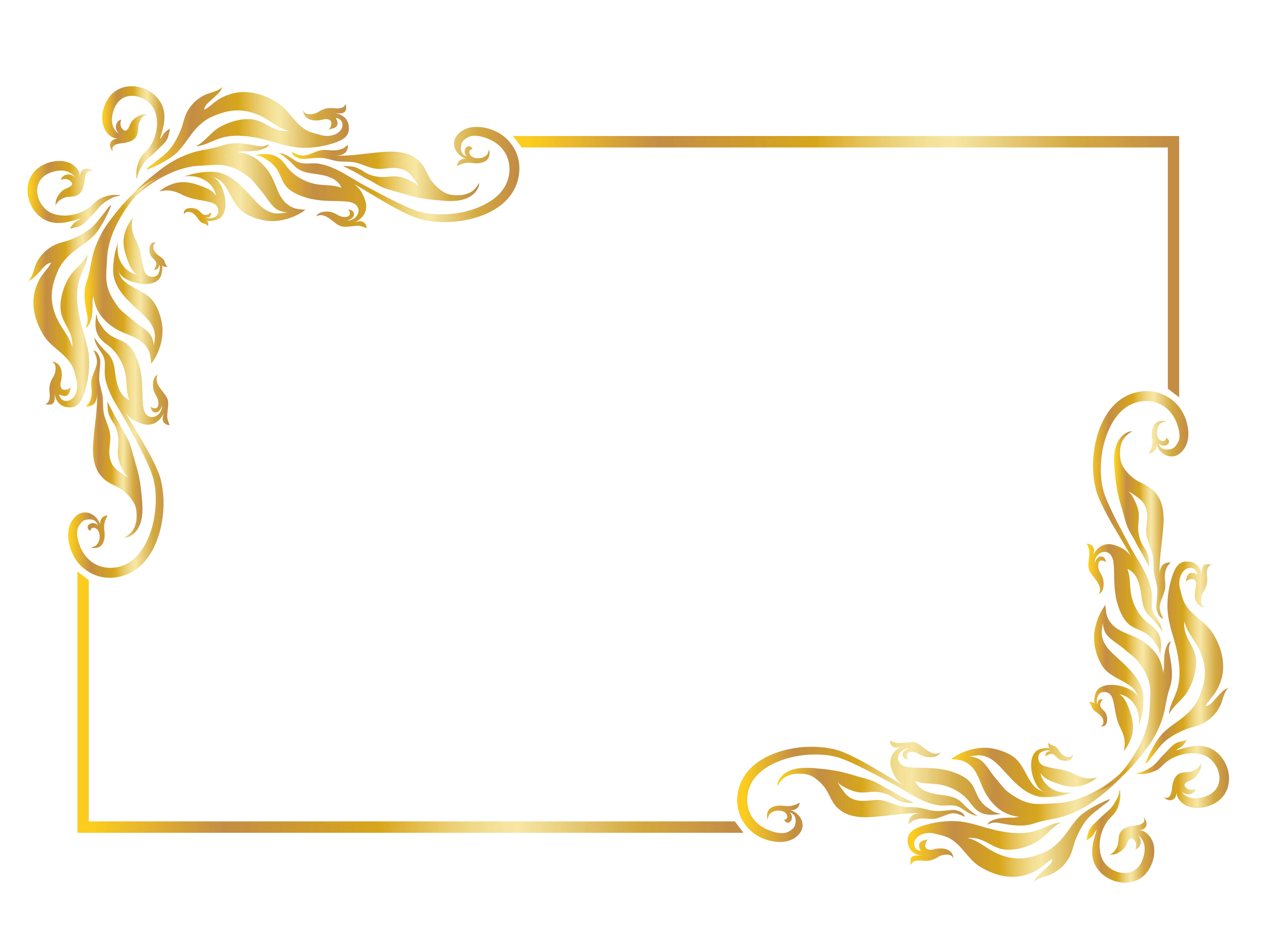Ornamental Golden Frame Decoration