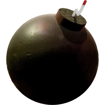 Cartoon Bomb with Fuse