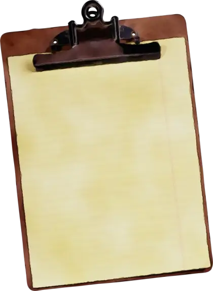 Clipboard with Yellow Notepaper