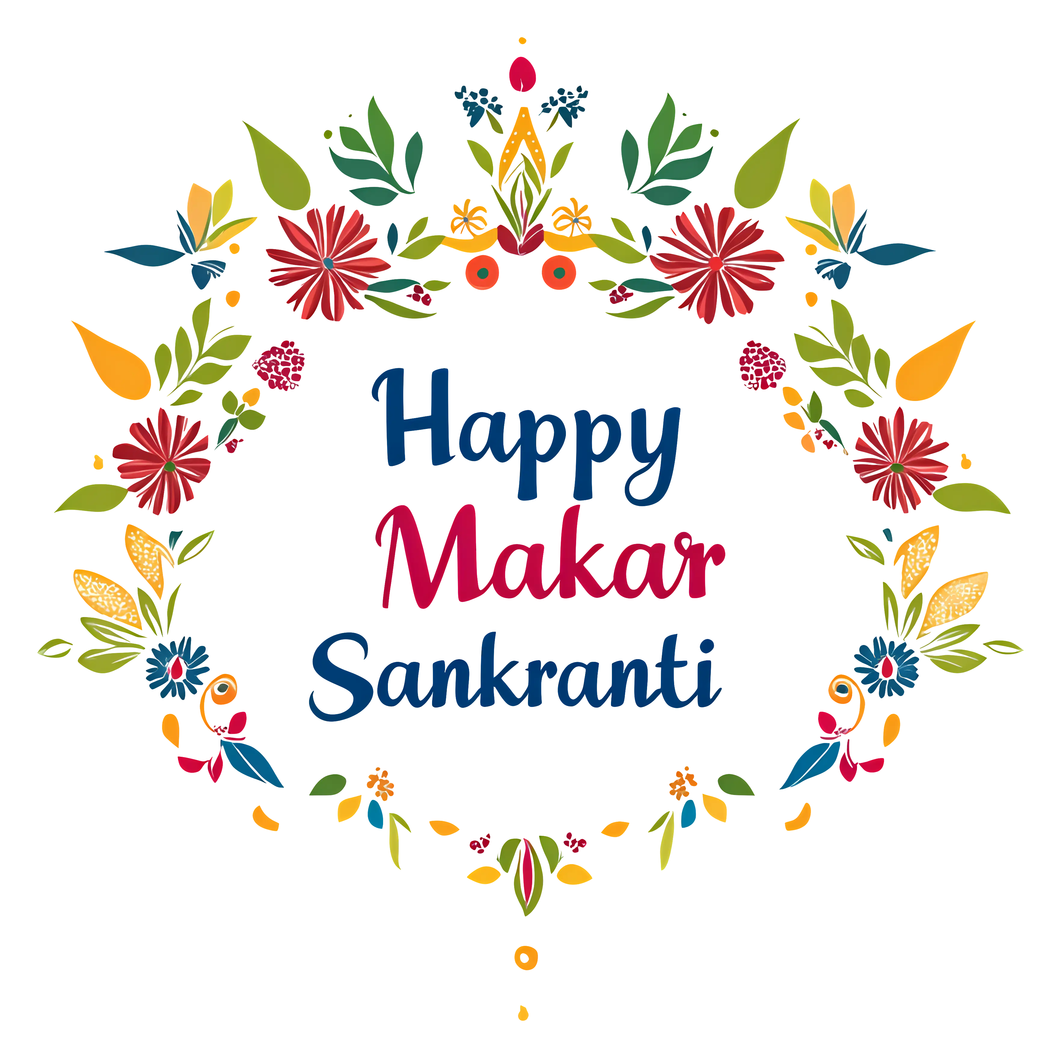 Colorful Makar Sankranti Festival Decoration