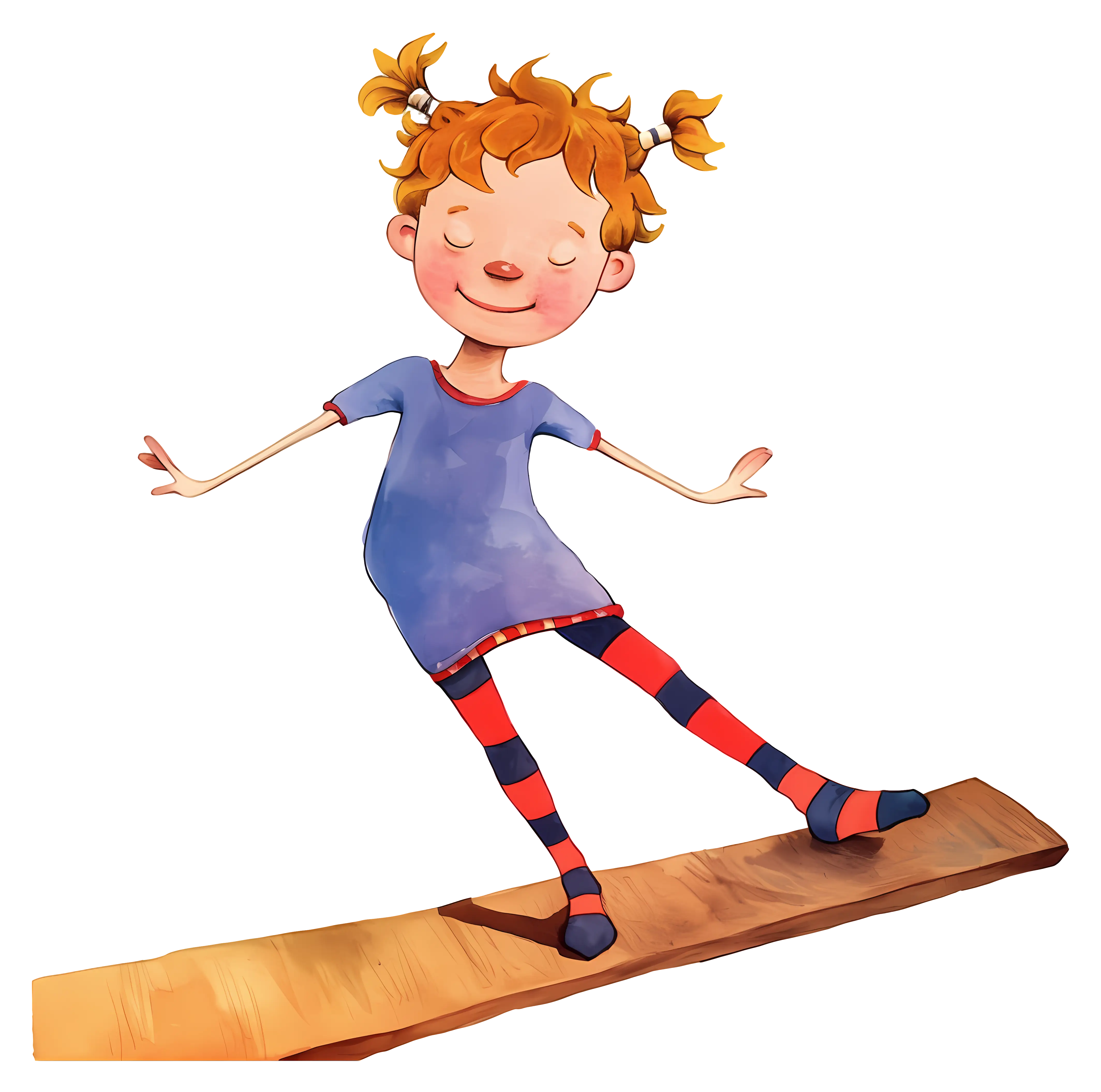 Girl Balancing on a Plank