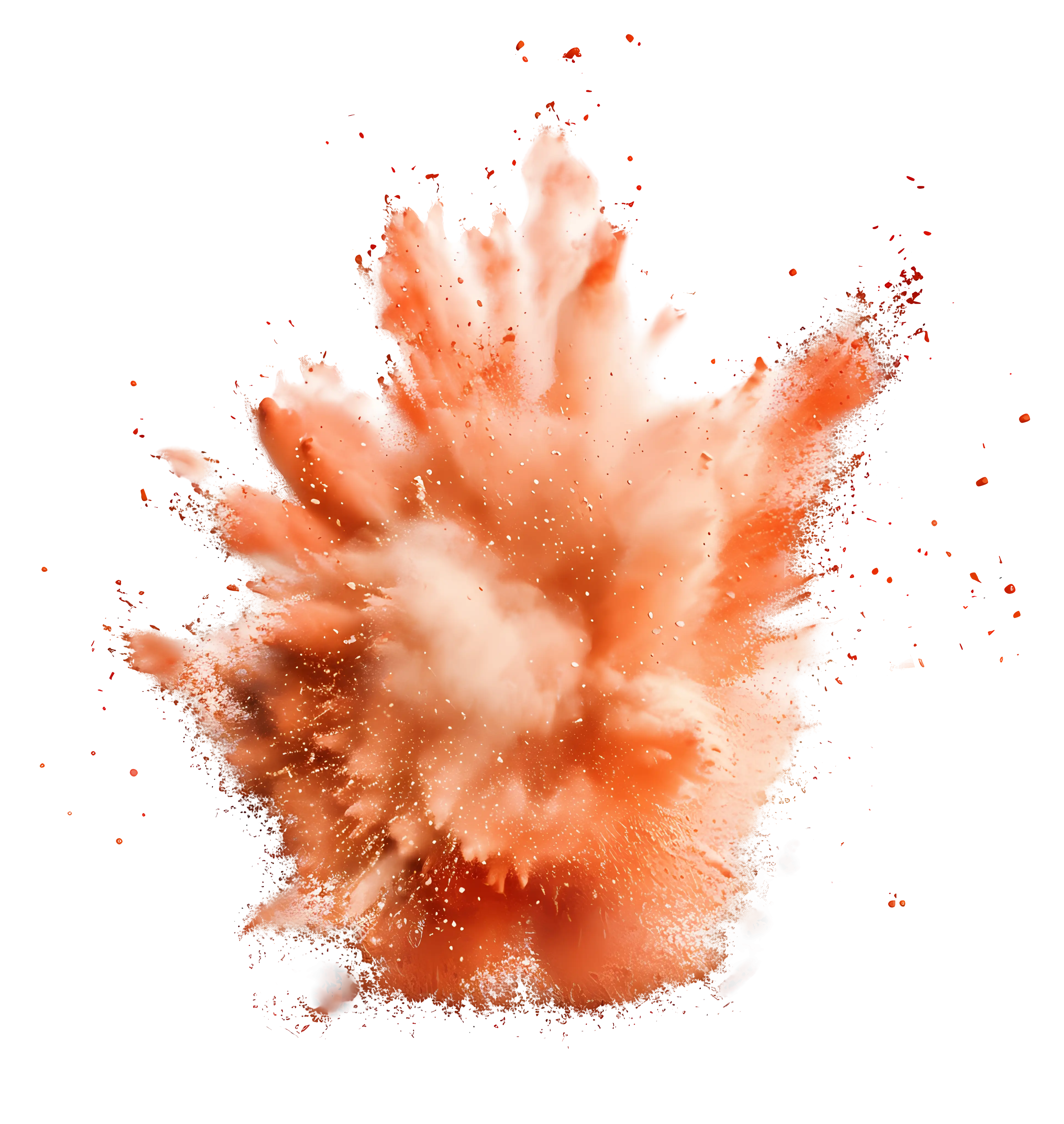Orange Color Powder Explosion Effect