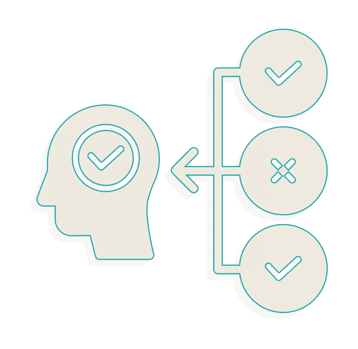 Decision-Making Process Illustration with Flowchart