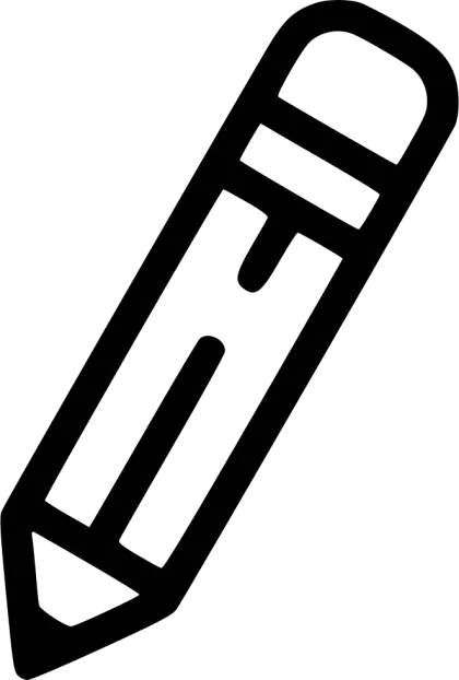 Black and White Pencil Icon