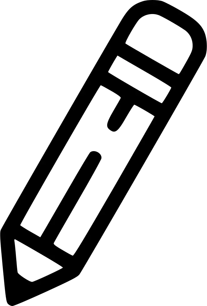 Black and White Pencil Icon