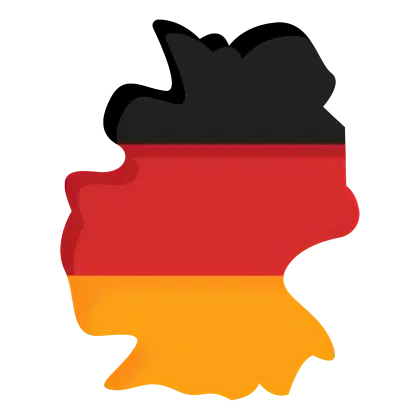 Germany Map with Flag Colors