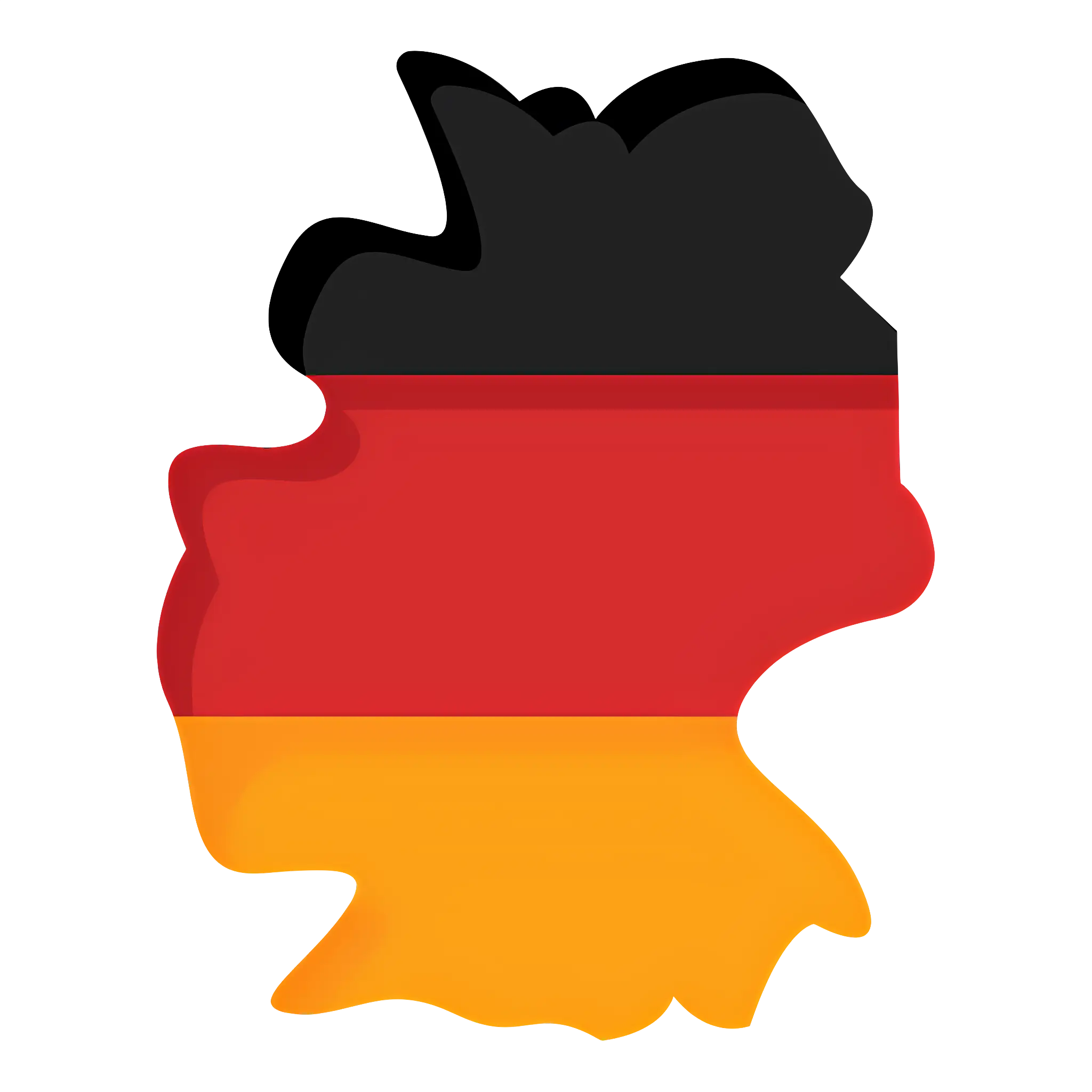 Germany Map with Flag Colors