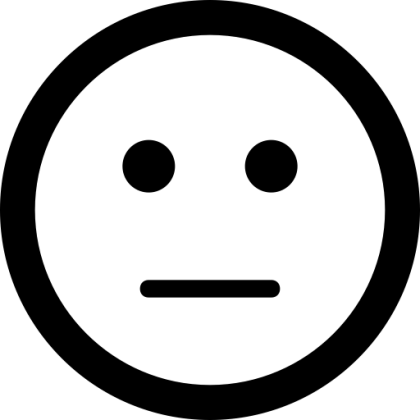 Neutral Face Emoji Icon Design