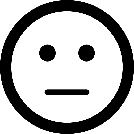 Neutral Face Emoji Icon Design