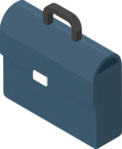 Blue Briefcase Illustration