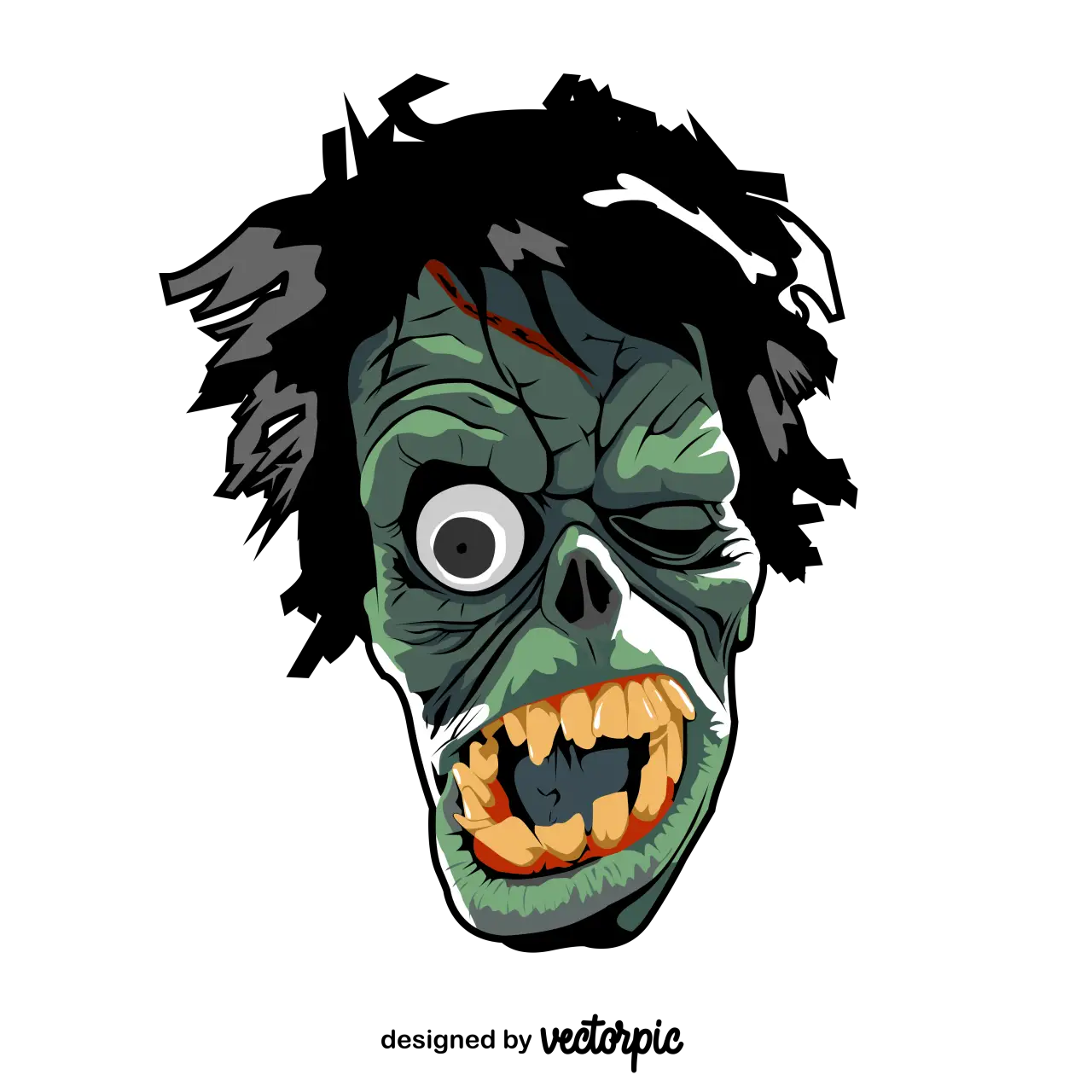 Scary Zombie Face