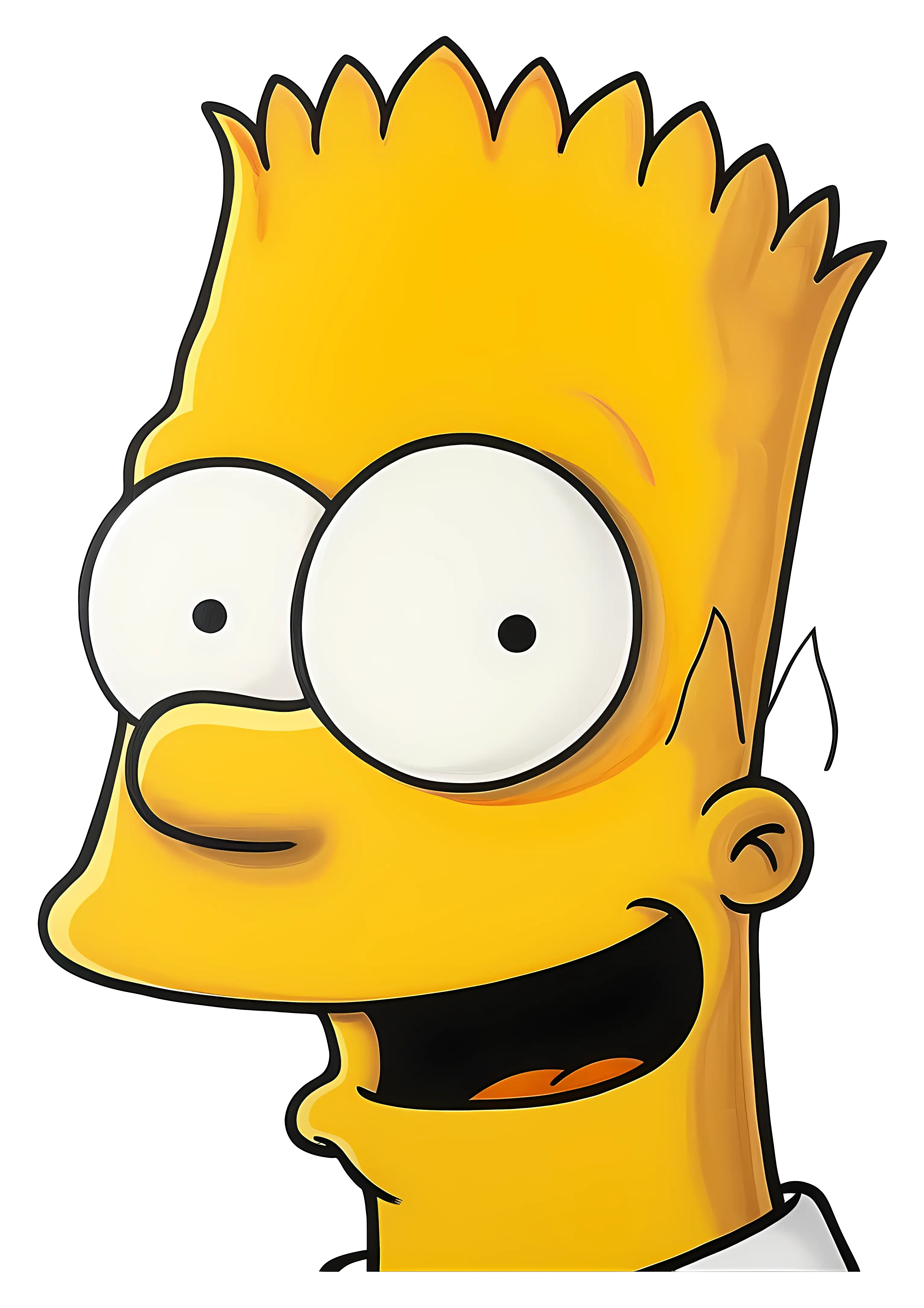 Yellow Cartoon Boy with Wide Smile