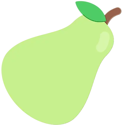 Illustration of a Green Pear