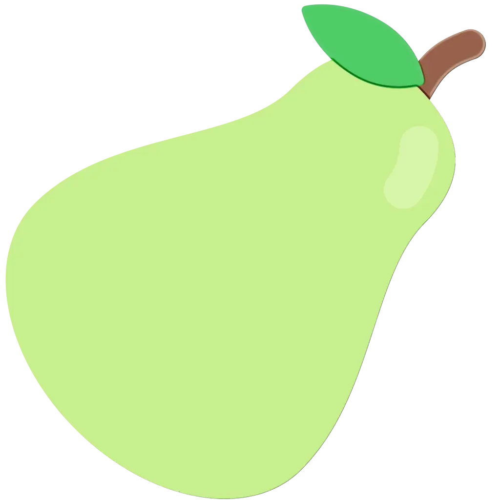 Illustration of a Green Pear