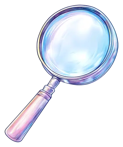 Illustrated Magnifying Glass