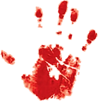Red Handprint Symbol