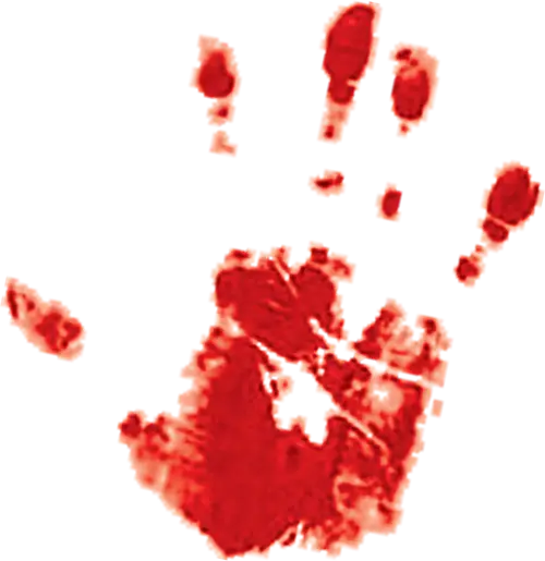 Red Handprint Symbol