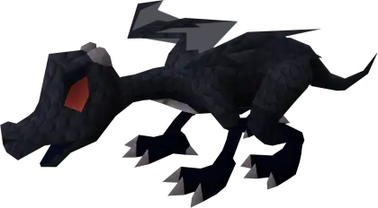 Black Baby Dragon Cartoon Design