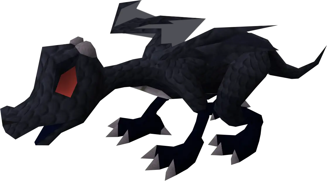 Black Baby Dragon Cartoon Design