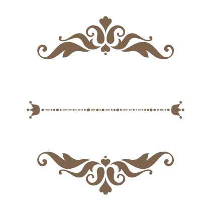 Ornamental Floral Frame Design in Brown