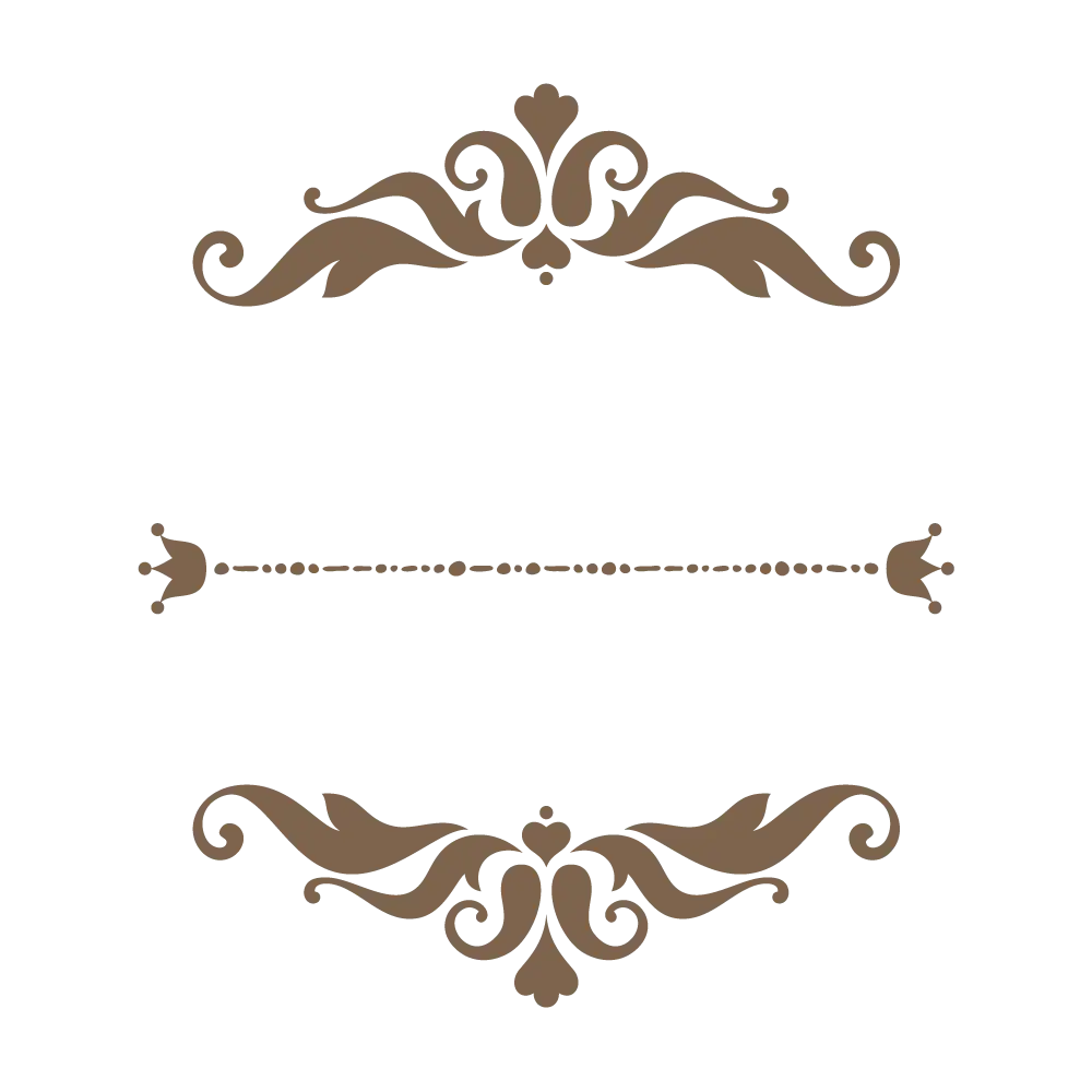 Ornamental Floral Frame Design in Brown