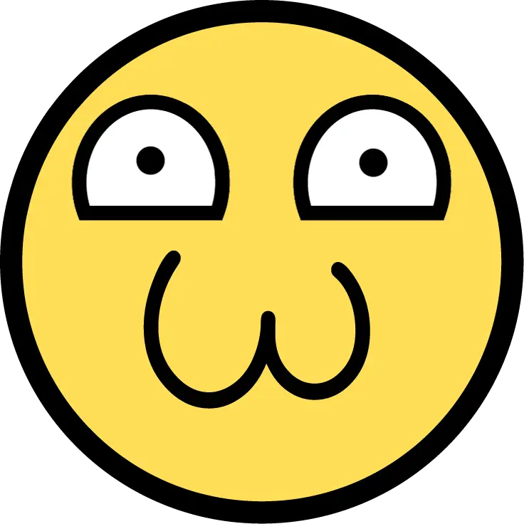 Yellow Silly Face Cartoon Emoji