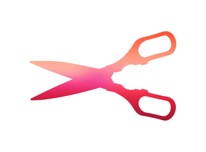 Gradient Colored Scissors Illustration