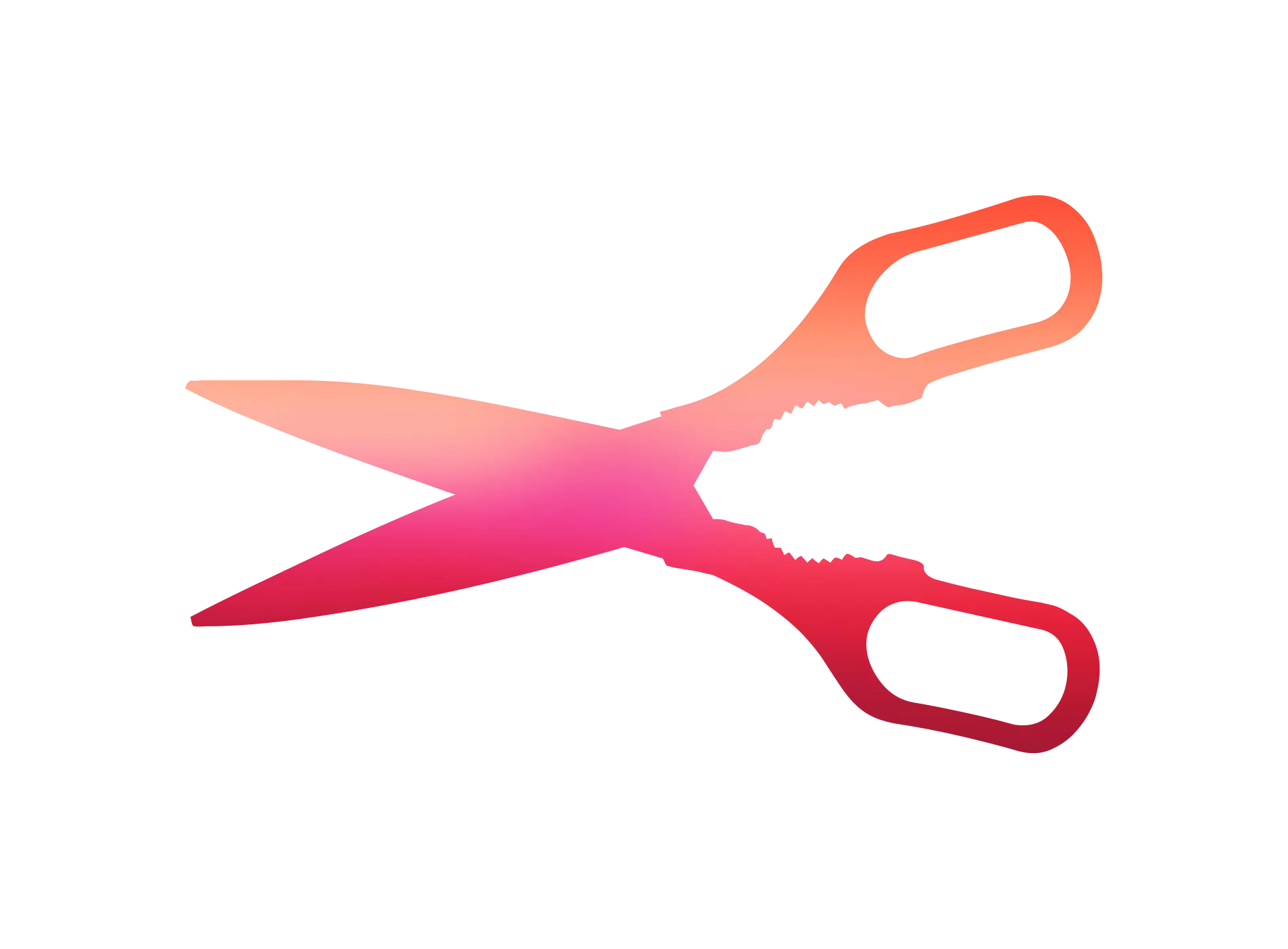 Gradient Colored Scissors Illustration