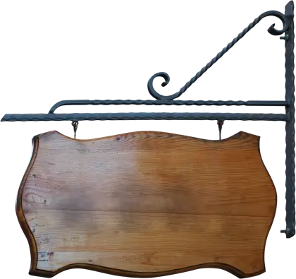 Rustic Wooden Hanging Sign