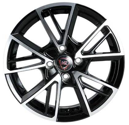 Glossy Black Car Rim with Stylish Design