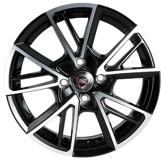Glossy Black Car Rim with Stylish Design