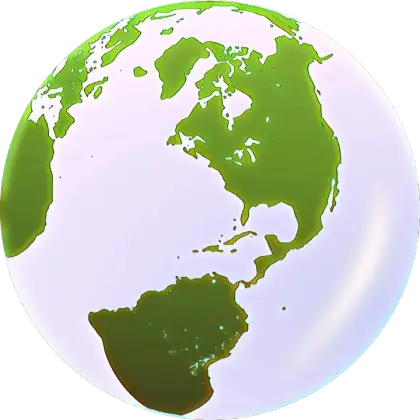 Green Globe Symbol for Ecology