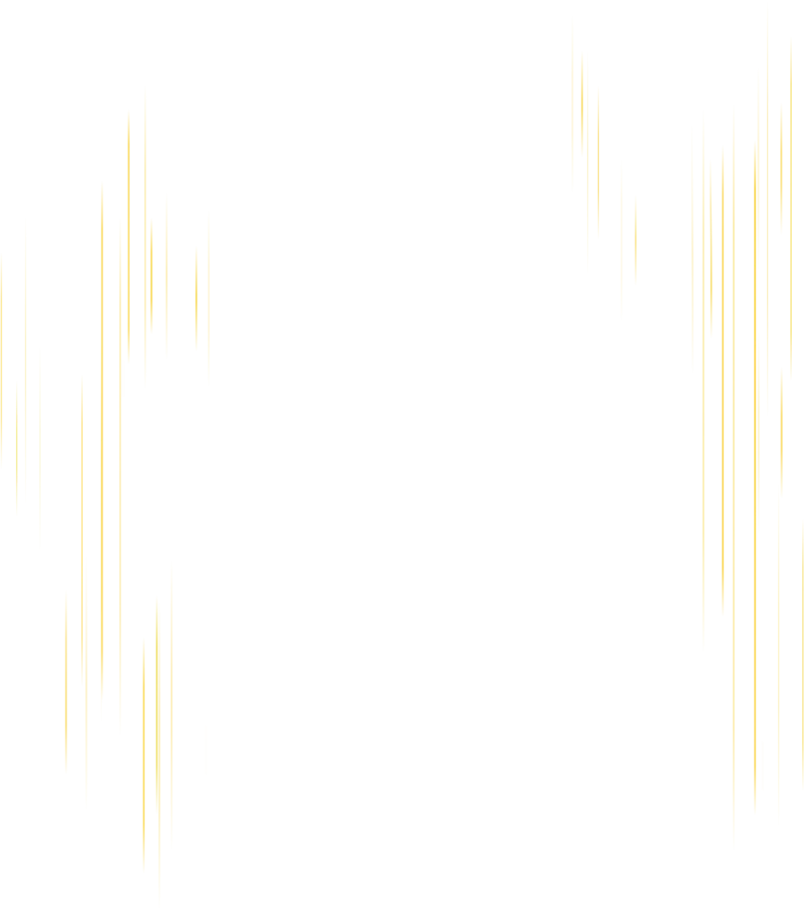 Abstract Yellow Streaks on Transparent Background