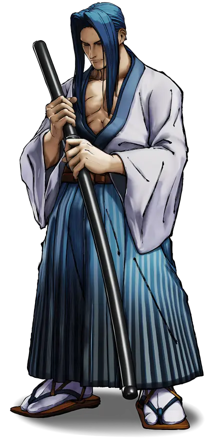 Samurai Character with Long Hair